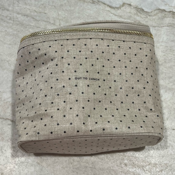 Kate Spade Polka Dot Lunch Bag with Gold Zipper - Picture 2 of 9